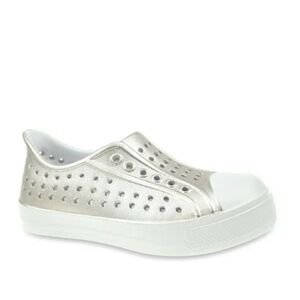 NWT Wonder Nation Eva Silver Slip-On Sneakers Girl Play Shoes Active Casual
